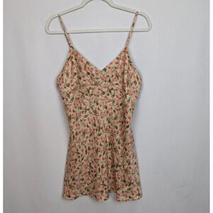 August Silk L Intimate Cherry 100% Silk Mini Slip Dress Nightie Sexy Maddy Perez